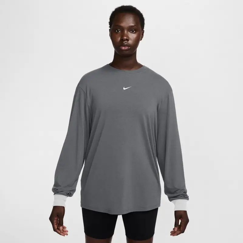 Maglia a maniche lunghe da donna Nike One Relaxed Gris