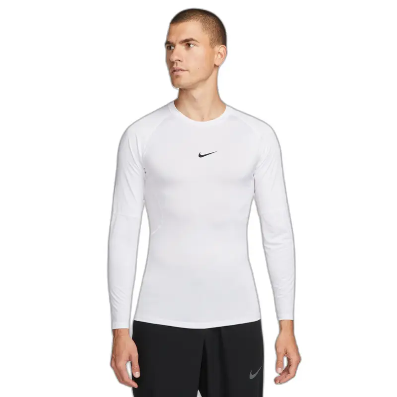 Maglia aderente a maniche lunghe Nike Pro Dri-FIT Blanc