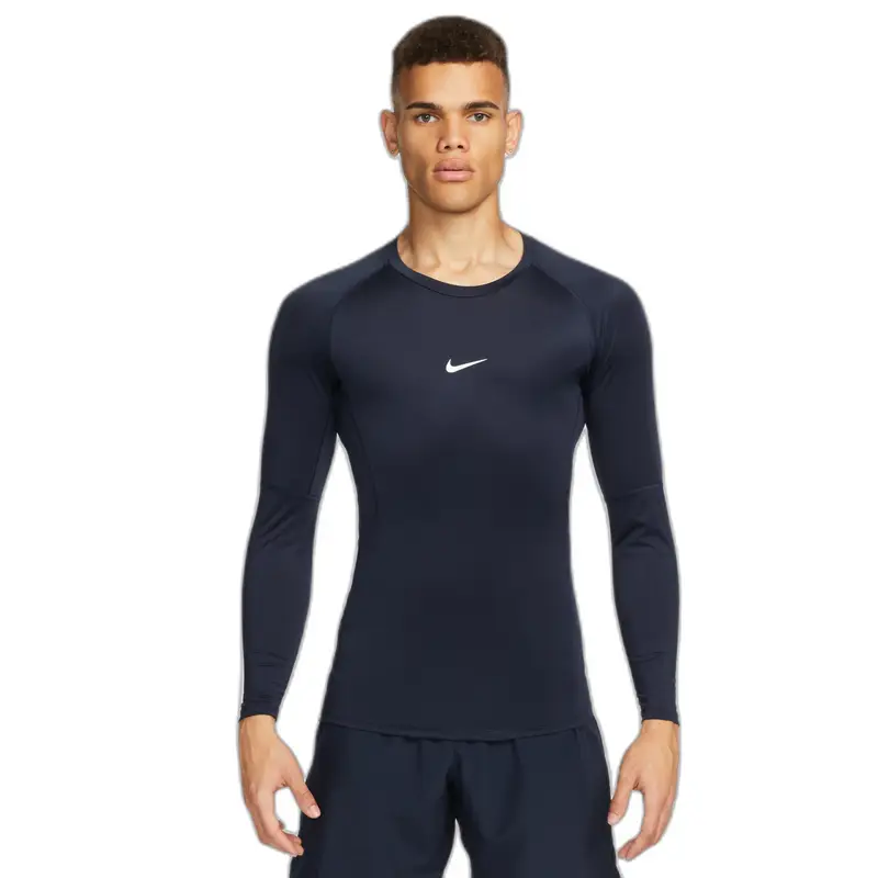 Maglia aderente a maniche lunghe Nike Pro Dri-FIT Bleu