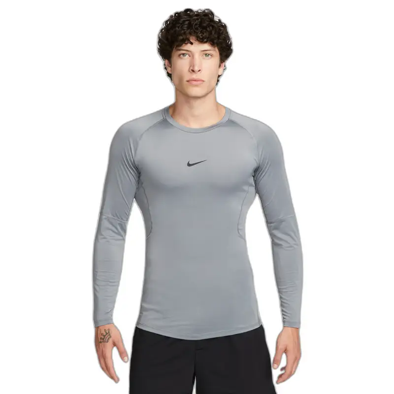 Maglia aderente a maniche lunghe Nike Pro Gris