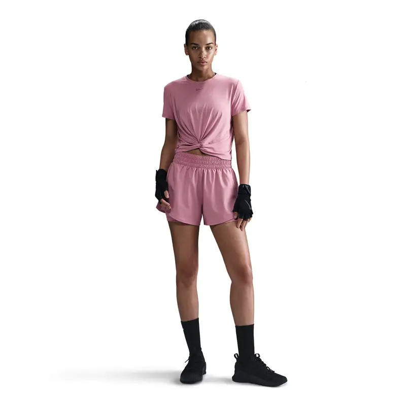 Maglia attillata donna Nike One Classic Rose