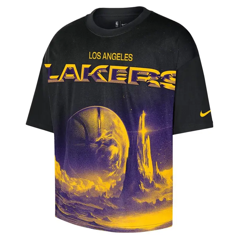 Maglia Basket Nba Lakers Boxy Nero Uomo M