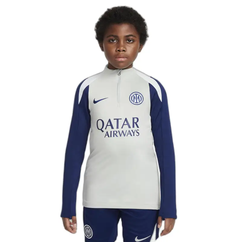 Maglia da allenamento per bambini Inter Milan Strike 2025/26 Gris