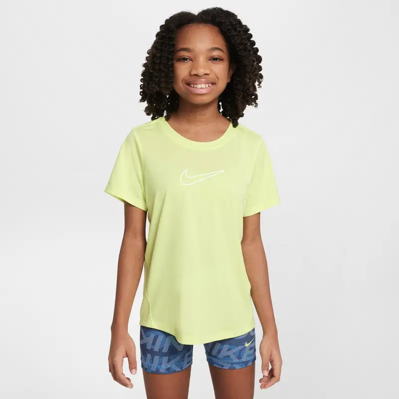 Maglia da bambina Nike One Fitted Jaune