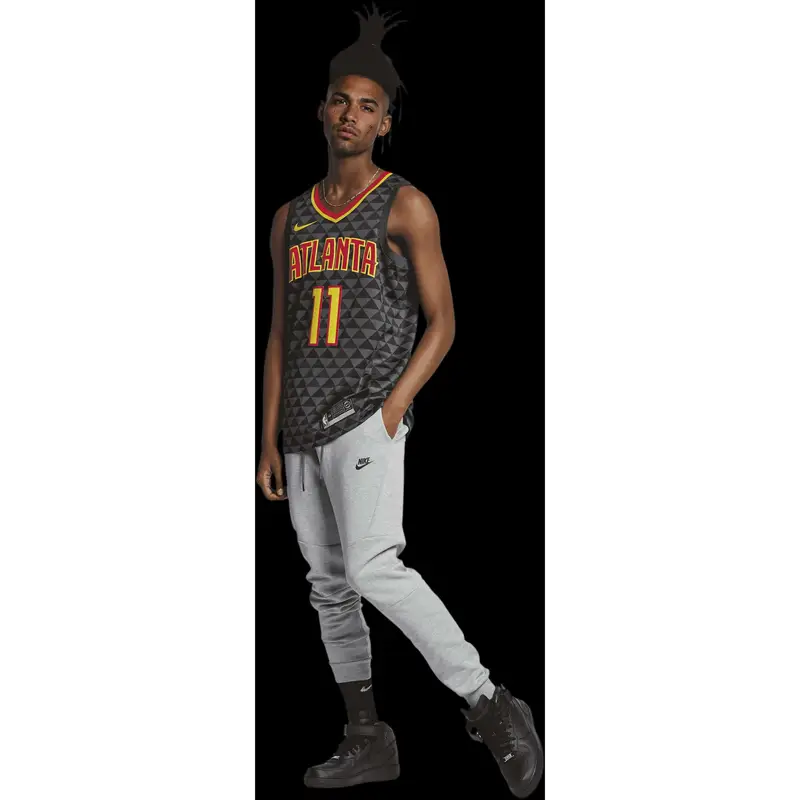 Maglia da basket Nike Atlanta Hawks Trae Young #11 da uomo Maglie da basket Nera 864457-017 S miniatura 3
