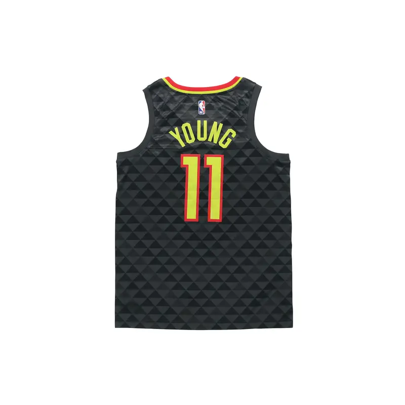 Maglia da basket Nike Atlanta Hawks Trae Young #11 da uomo Maglie da basket Nera 864457-017 S miniatura 4