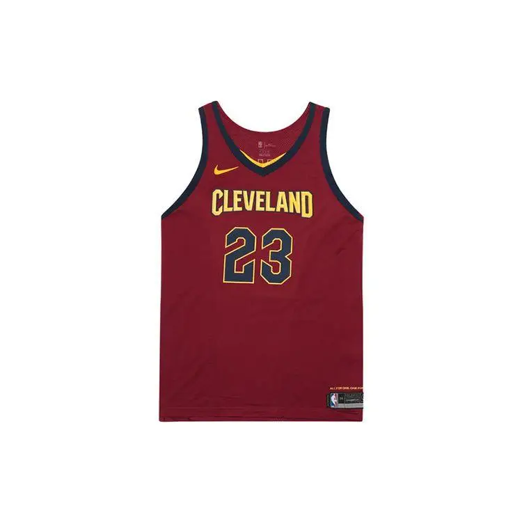 Maglia da Basket Nike NBA Edizione Limitata Cavaliers LeBron James Sportiva Senza Maniche Poliestere Traspirante Versione Giocatore AU 863018-677 L