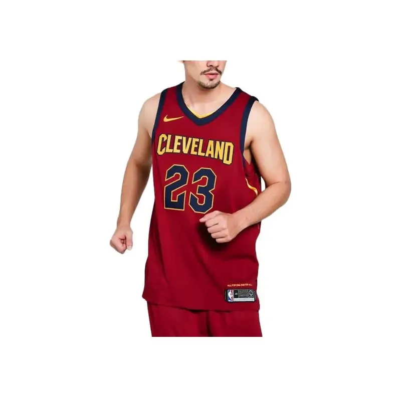 Maglia da Basket Nike NBA Edizione Limitata Cavaliers LeBron James Sportiva Senza Maniche Poliestere Traspirante Versione Giocatore AU 863018-677 S miniatura 4