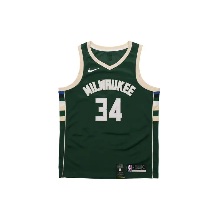 Maglia da basket Nike NBA Milwaukee Bucks Giannis Antetokounmpo #34 Fan Edition Uomo Verde Abete 864489-323 XXL