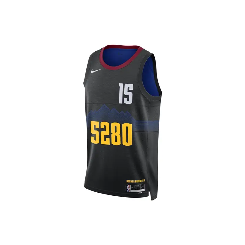 Maglia da basket Nike Nikola Jokić Denver Nuggets City Edition Stampa Digitale 2023/24 Uomo Top Nero DX8500-011 L