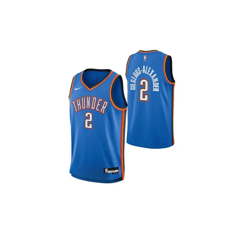 Maglia da basket Nike X NBA Thunder Alexander SGA Sportiva Traspirante Giovani Bambini maglie 3Z2B7BX2P00-THUSG L miniatura 2