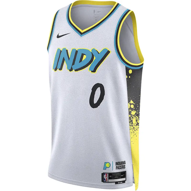 Nike Maglia da basket unisex Dri-Fit Pacers Haliburton 24-25 City