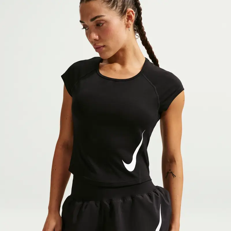 Maglia da donna Nike Tempo Swoosh Noir