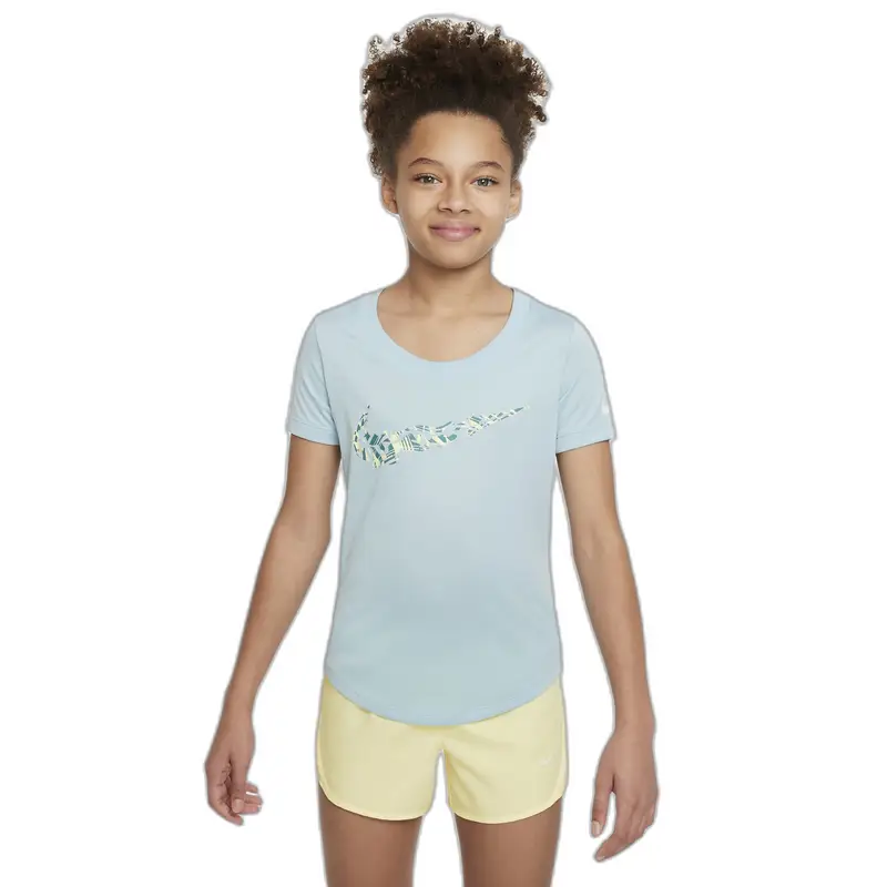 Maglia da ragazza Nike Dri-Fit Scoop SE+ Bleu
