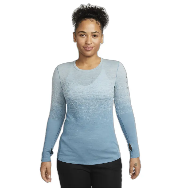 Maglia donna a maniche lunghe Nike Dri-Fit ADV RUN DVN Argenté