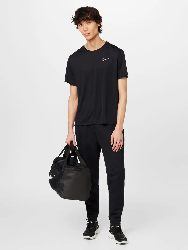 NIKE Maglia funzionale 'Miler' nero / bianco miniatura 3