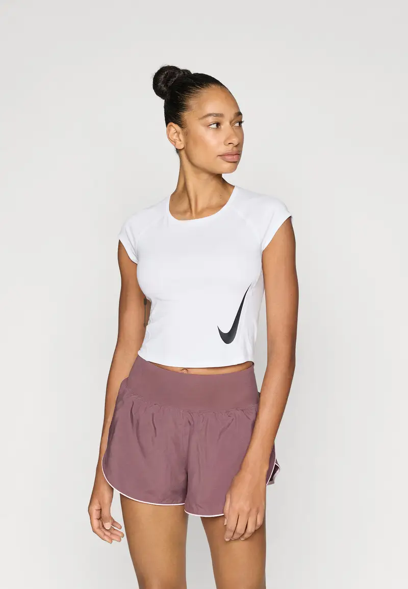 Maglia funzionale TEMPO SWOOSH nero / bianco miniatura 2