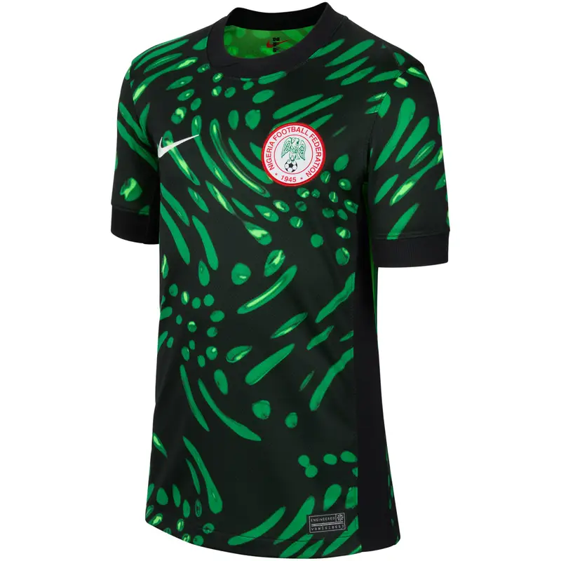 Maglia gara Away per bambini Nigeria Dri-FIT 2024 Noir