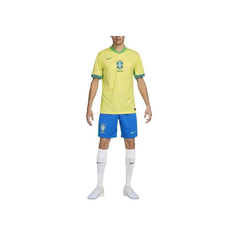 Maglia Home Brasile Nike 2024 Giallo/Verde Scintillante Uomo Streetwear FJ4284-706 L miniatura 3