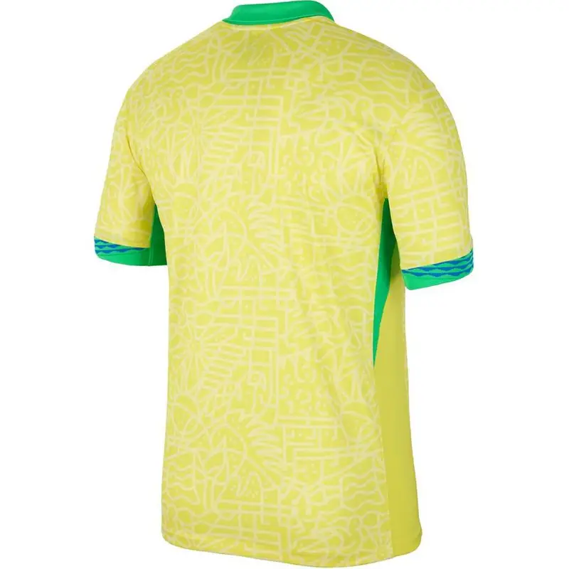 Maglia Home Brasile Nike 2024 Giallo/Verde Scintillante Uomo Streetwear FJ4284-706 S miniatura 5