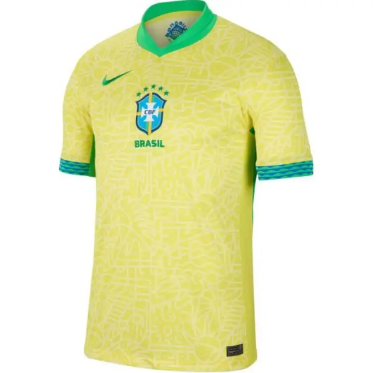 Maglia Home Brasile Nike 2024 Giallo/Verde Scintillante Uomo Streetwear FJ4284-706 S