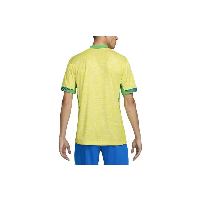 Nike Maglia Home Brasile 2024 Giallo e Verde Scintillante Uomo miniatura 4
