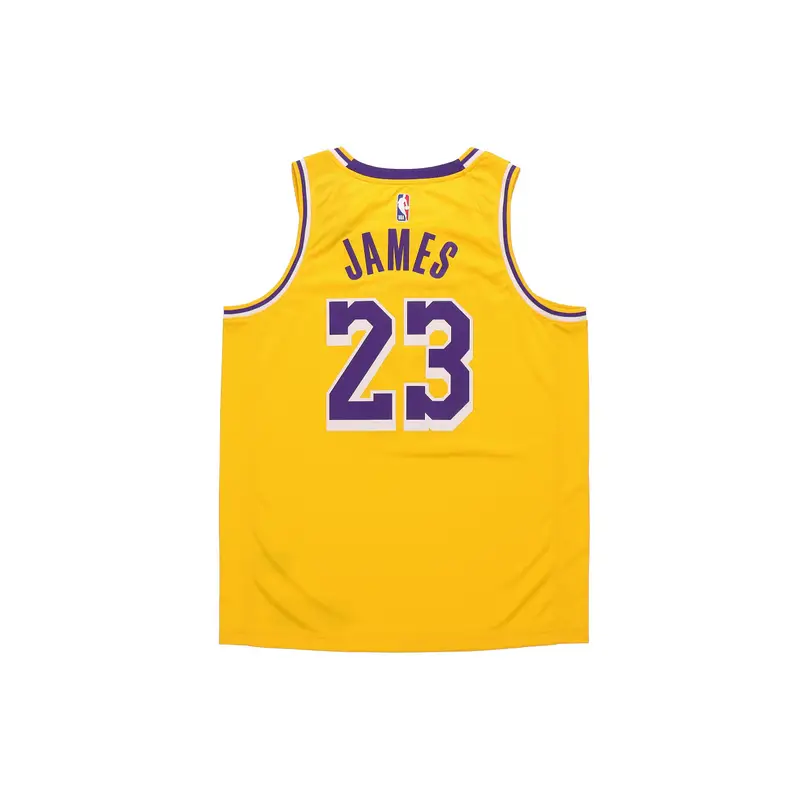 Maglia LeBron James Icon Swingman gialla da uomo Streetwear AA7099-741 L miniatura 2