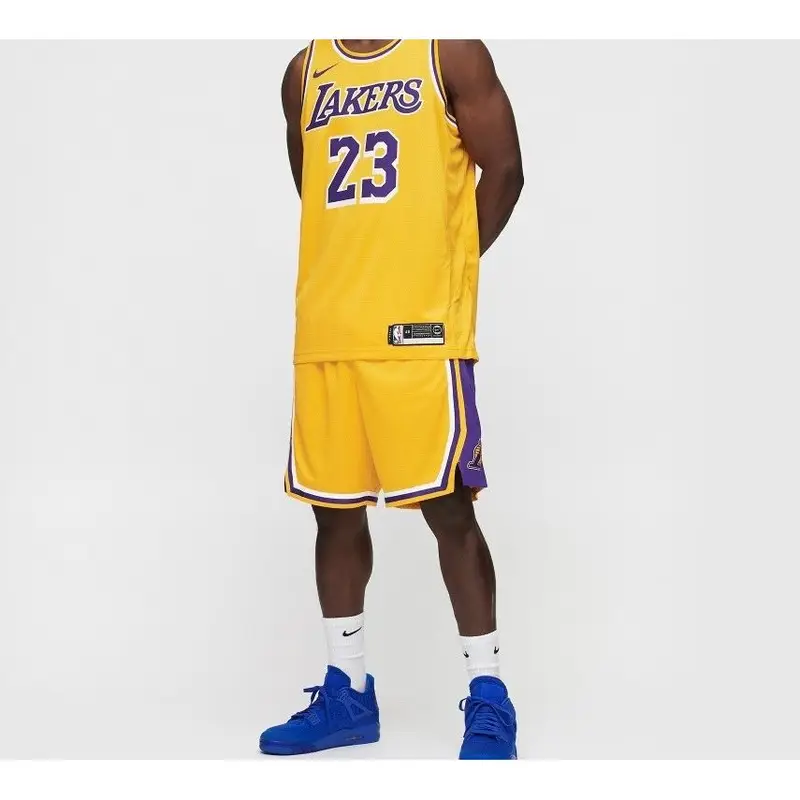 Maglia LeBron James Icon Swingman gialla da uomo Streetwear AA7099-741 L miniatura 4