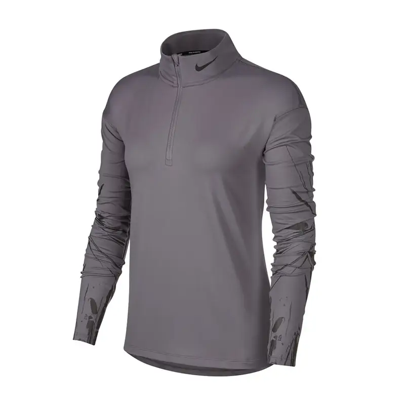 MAGLIA MANICA LUNGA 1/2 ZIP DRI-FIT ELEMENT DONNA Grigio