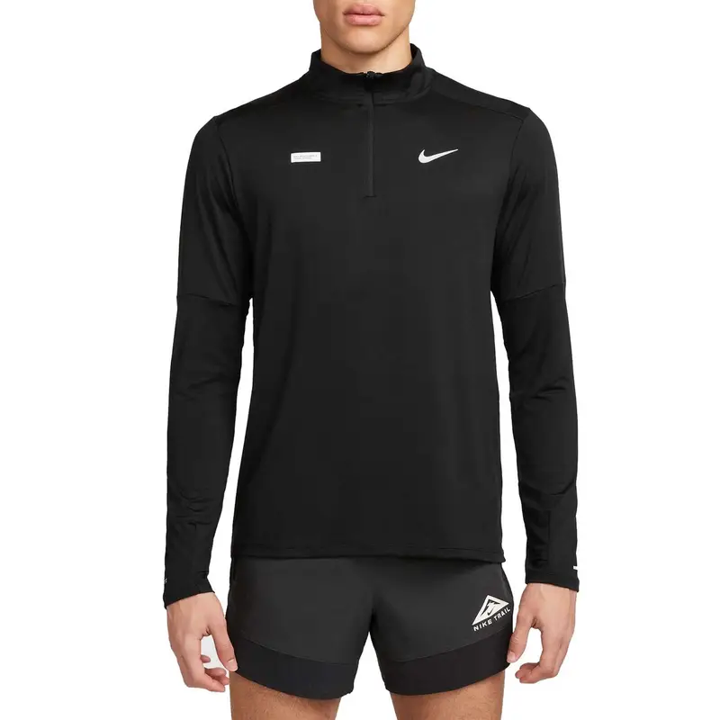 MAGLIA MANICA LUNGA 1/2 ZIP DRI-FIT ELEMENT FLASH Nero