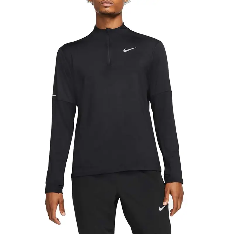 MAGLIA MANICA LUNGA 1/2 ZIP DRI-FIT ELEMENT Nero