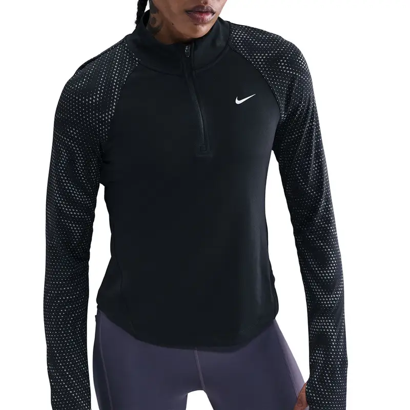 MAGLIA MANICA LUNGA 1/2 ZIP DRI-FIT TEMPO FLASH DONNA