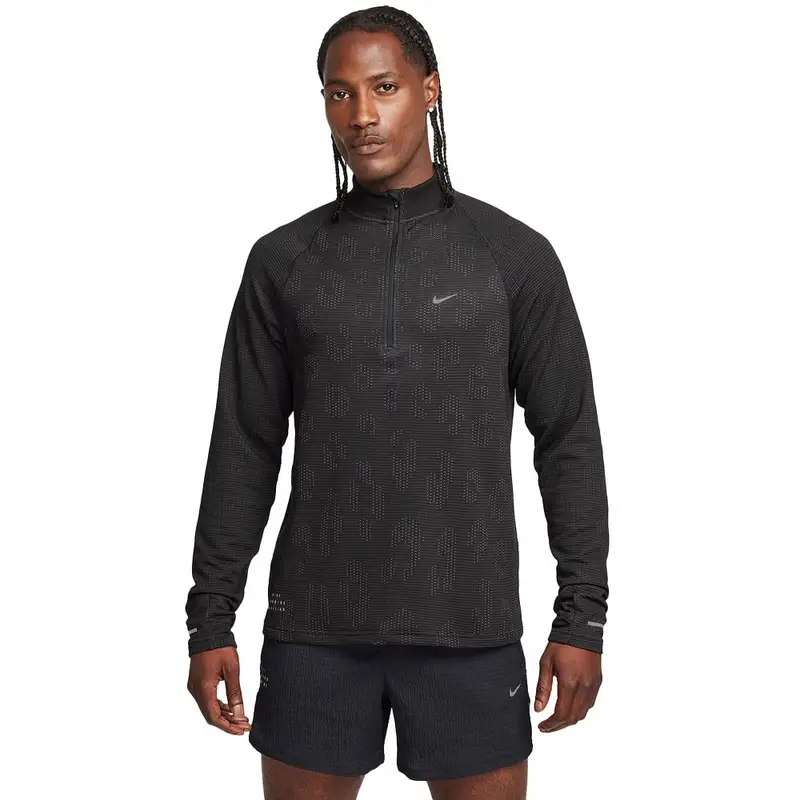 Maglia Manica Lunga Hz Run Div Nero Iron Gray Uomo XL