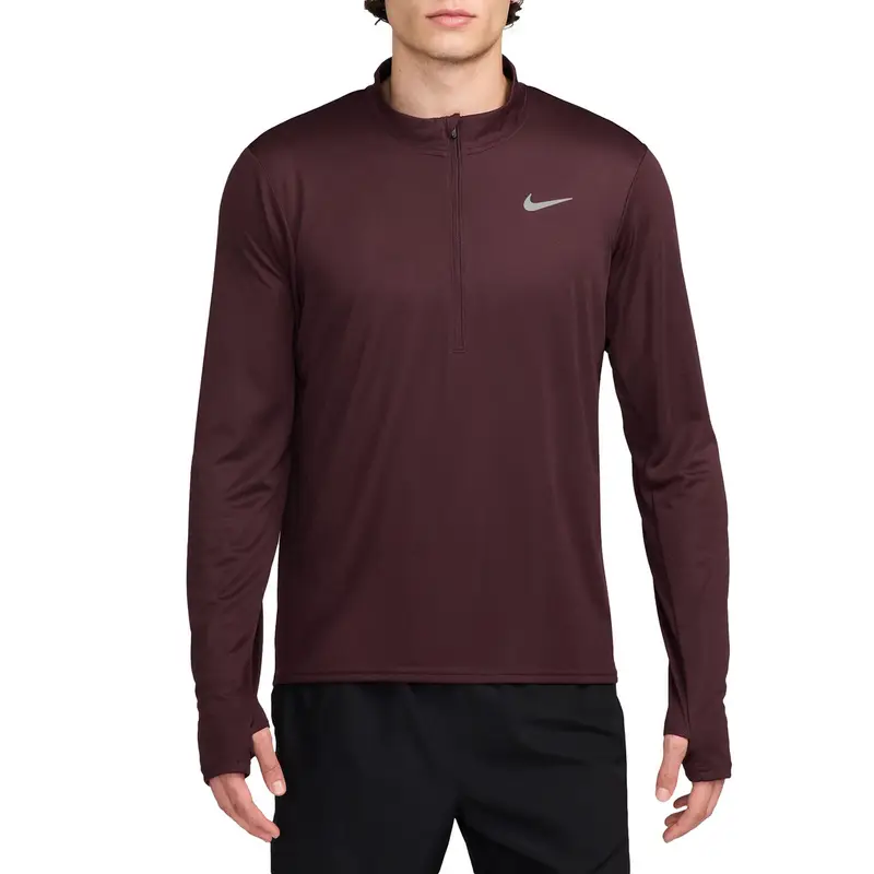 MAGLIA MANICA LUNGA MEZZA ZIP PACER Bordeaux