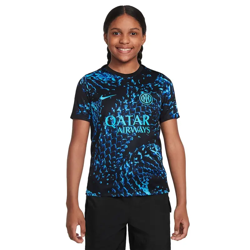 Maglia Maniche Corte Inter Academy Pro Pre Match Blu Nero Bambino M