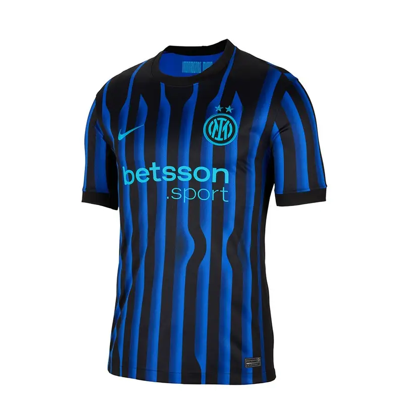 Maglia Maniche Corte Inter Home 25 26 Nero Azzurro Uomo L