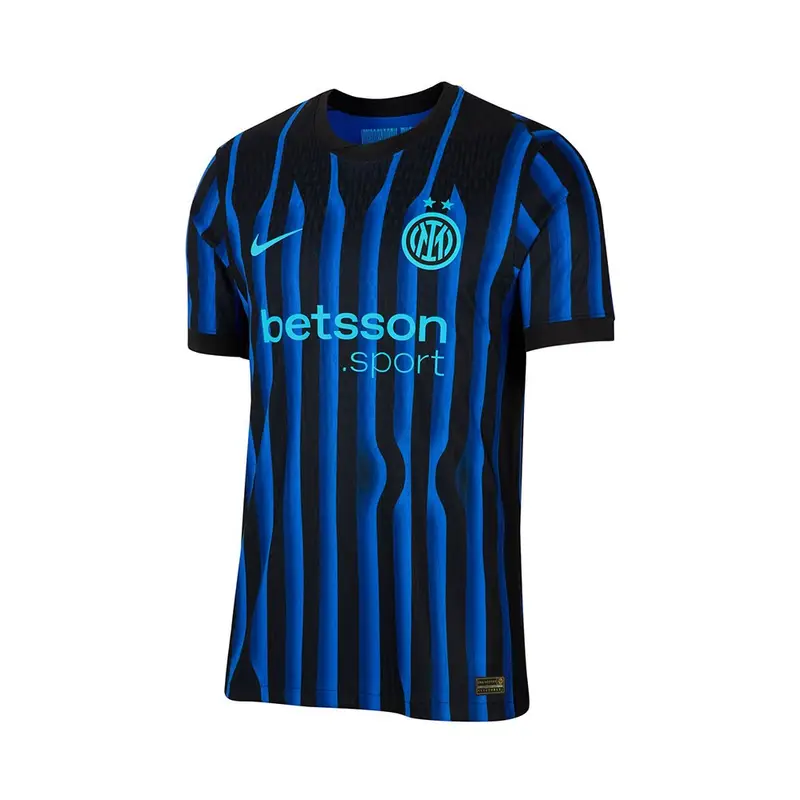 Maglia Maniche Corte Inter Home Match 25 26 Nero Azzurro Uomo S
