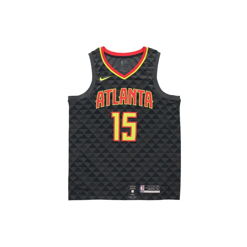 Maglia NBA Limited Nike Vince Carter #15 Atlanta Hawks con Canottiera da Basket Traspirante Top da Uomo Nero 864457-021 XXL