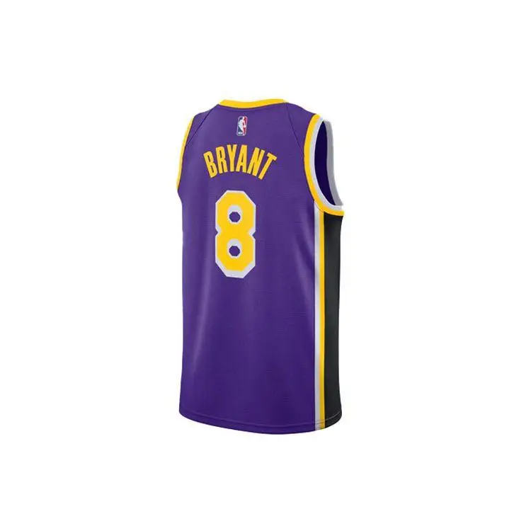 Maglia NBA Los Angeles Lakers #8 Kobe Bryant Fan Edition Swingman Away Uomo Maglia Viola AV3701-504 M miniatura 2