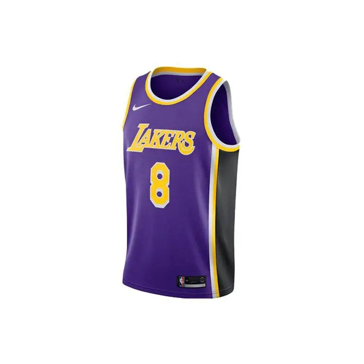 Maglia NBA Los Angeles Lakers #8 Kobe Bryant Fan Edition Swingman Away Uomo Maglia Viola AV3701-504 M