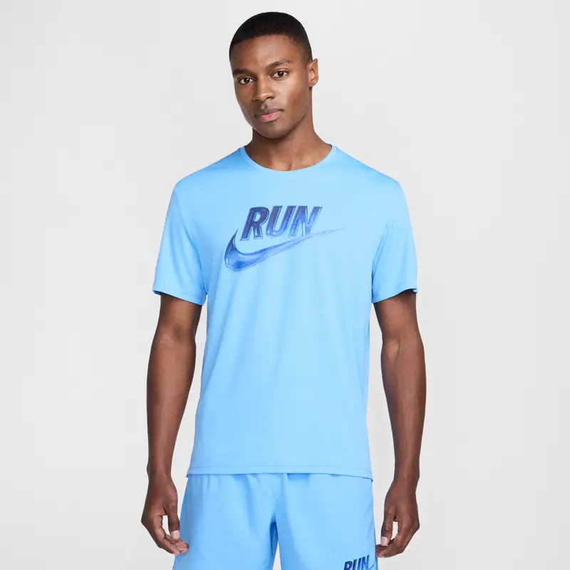 Maglia Nike Miler Run Energy Bleu