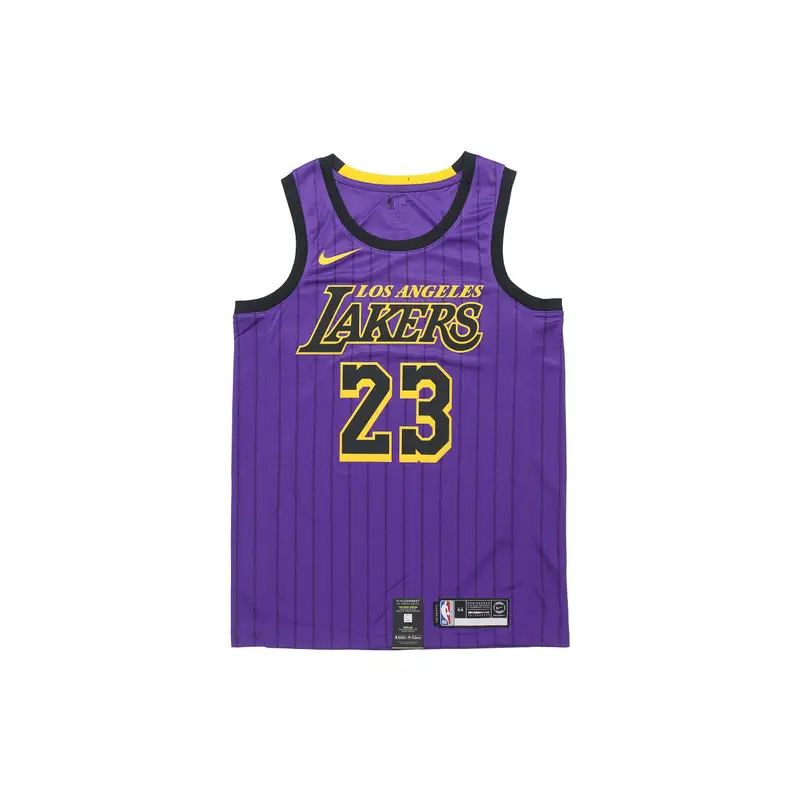 Maglia Nike NBA Los Angeles Lakers LeBron James City Fan Edition Viola Uomo Streetwear AJ4618-510 XL