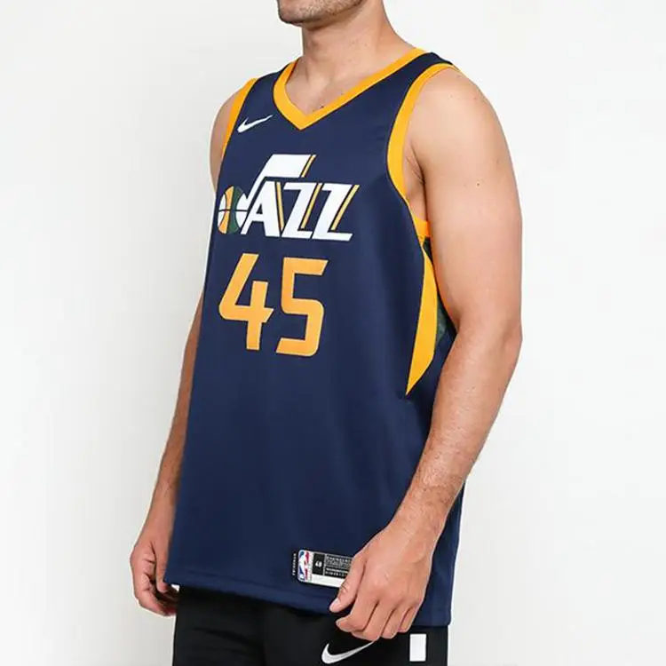 Maglia Nike NBA Utah Jazz Donovan Mitchell Edizione Limitata Swingman Uomo Blu Navy 864513-425 M miniatura 2