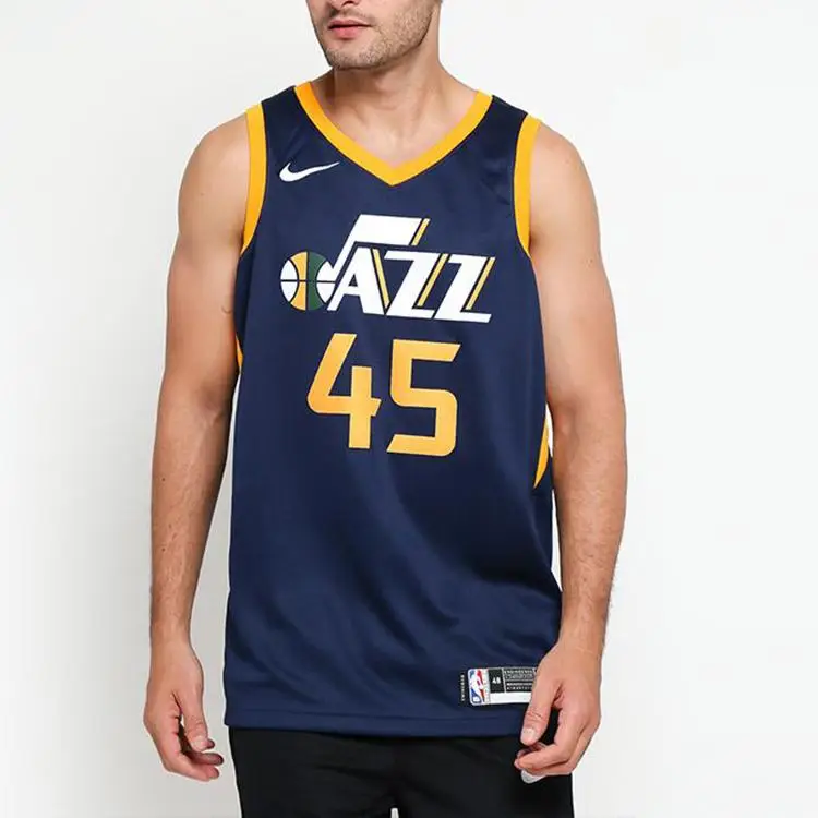 Maglia Nike NBA Utah Jazz Donovan Mitchell Edizione Limitata Swingman Uomo Blu Navy 864513-425 M miniatura 3