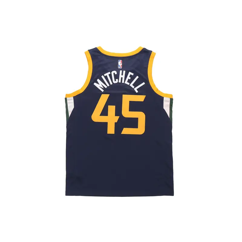 Maglia Nike NBA Utah Jazz Donovan Mitchell Edizione Limitata Swingman Uomo Blu Navy 864513-425 S miniatura 4