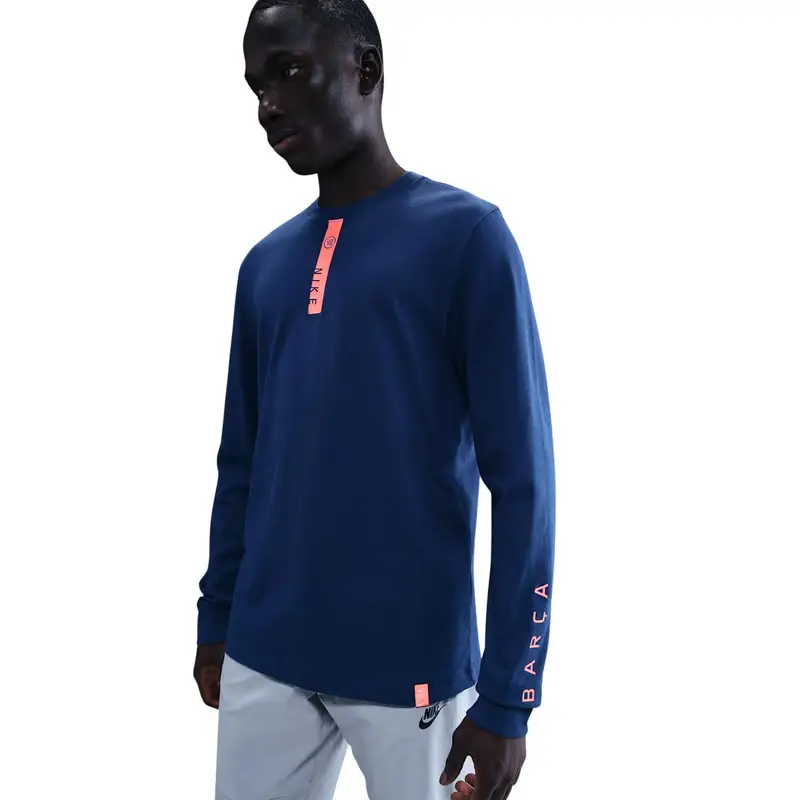 Maglia Prematch a maniche lunghe FC Barcellona 2025/26 Bleu