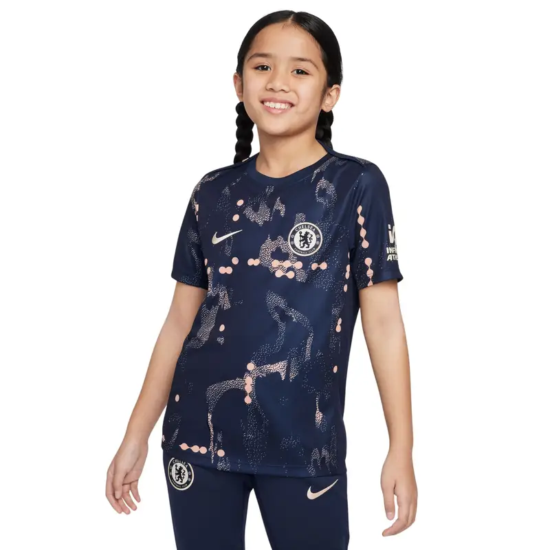Maglia prematch bambino Chelsea Dri-FIT Academy Pro 2024/25 Gris
