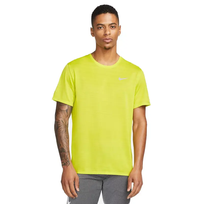 Maglia Running Miler Breathe Bright Cactus Reflective Argento Uomo XL