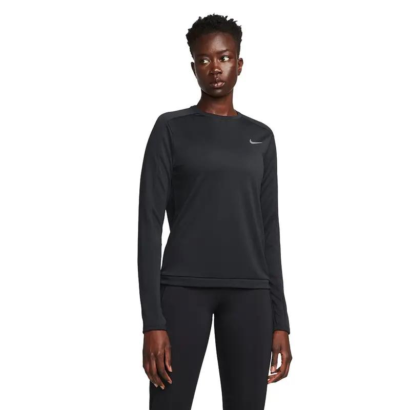 Maglia Running Ml Pacer Crew Nero Donna L