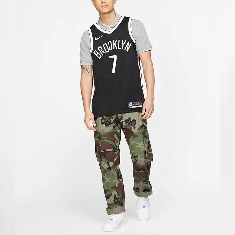Maglia Swingman da Trasferta Nera Nike NBA Brooklyn Nets Uomo Streetwear 864459-018 S miniatura 2